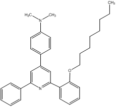 2-(2'-n-octyloxy)phenyl-(4-N',N'-dimethylamino)phenyl-6-phenyl pyridine